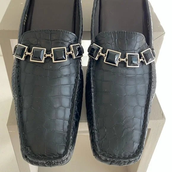 Stuart Weitzman Black flats Mules